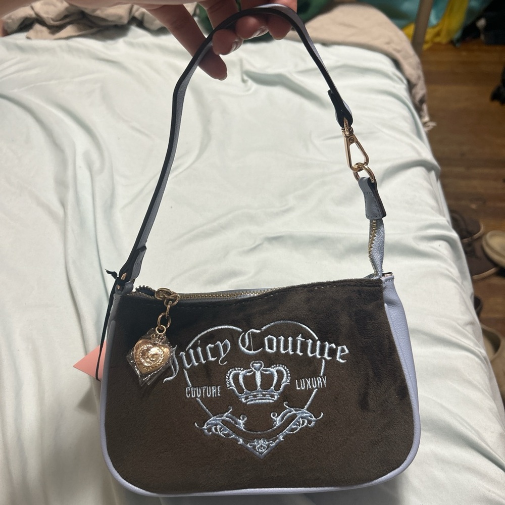 Juicy Couture Brown and Blue Women's Bag